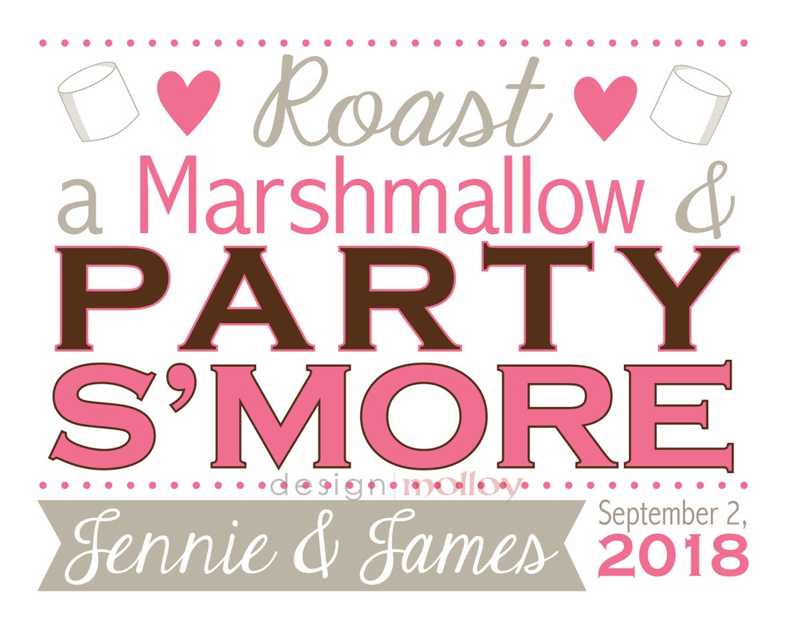 Printable Smores Bar Sign for Smores Station Party Smore Sign - Etsy