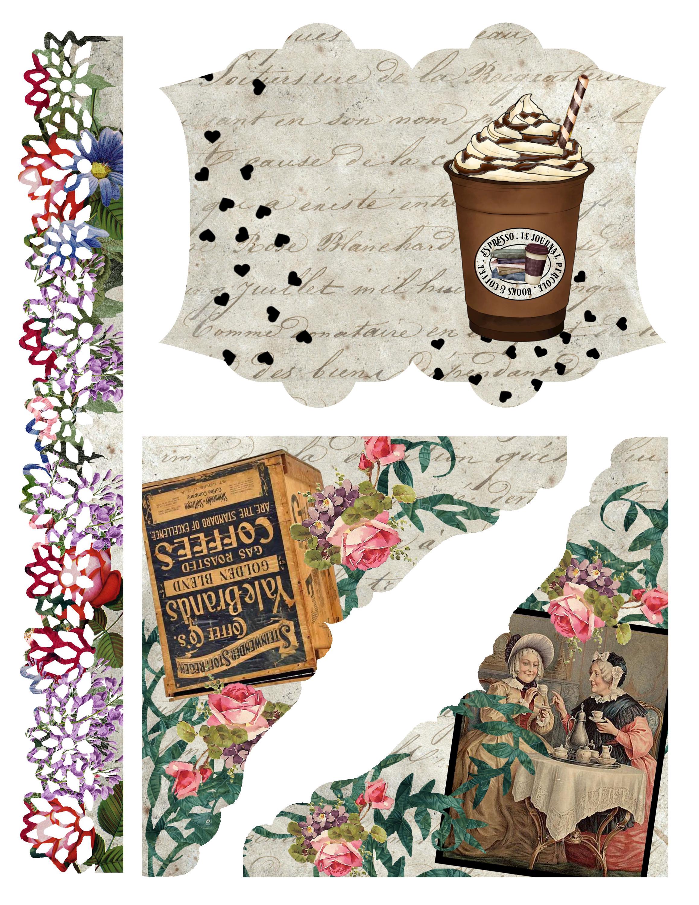 10 PAGES Junk Journal Printable Bundle, Vintage Ephemera (digital ...