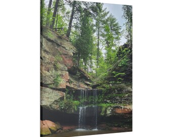 Twin Falls, Matte Photo Canvas, Home or Office Decor.