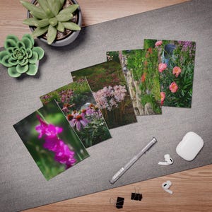 Conjunto de cartões de anotações, cartões de felicitações florais com fotos, cartões de anotações em branco, pacote de presentes de papelaria, cartões de agradecimento botânicos, pacote de cartões para todas as ocasiões