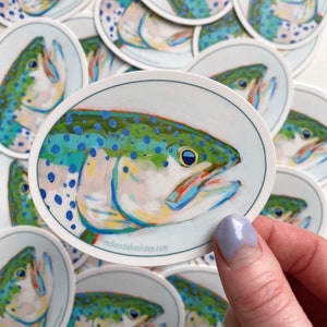 Rainbow Trout fly fishing sticker