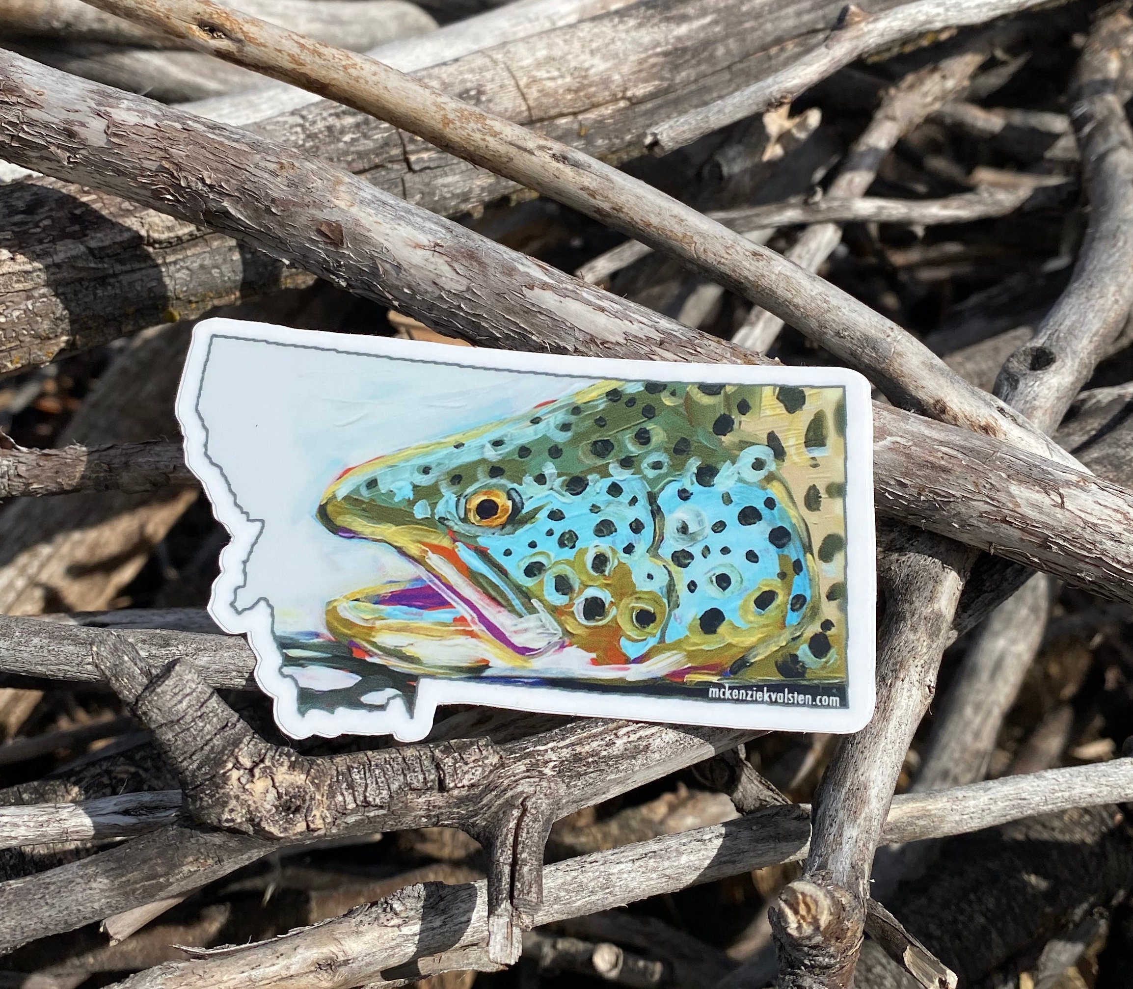 Adesivo In Vinile WickedGoodz Con Trota A Mosca – Decalcomania Resistente Per Pescatore - 3