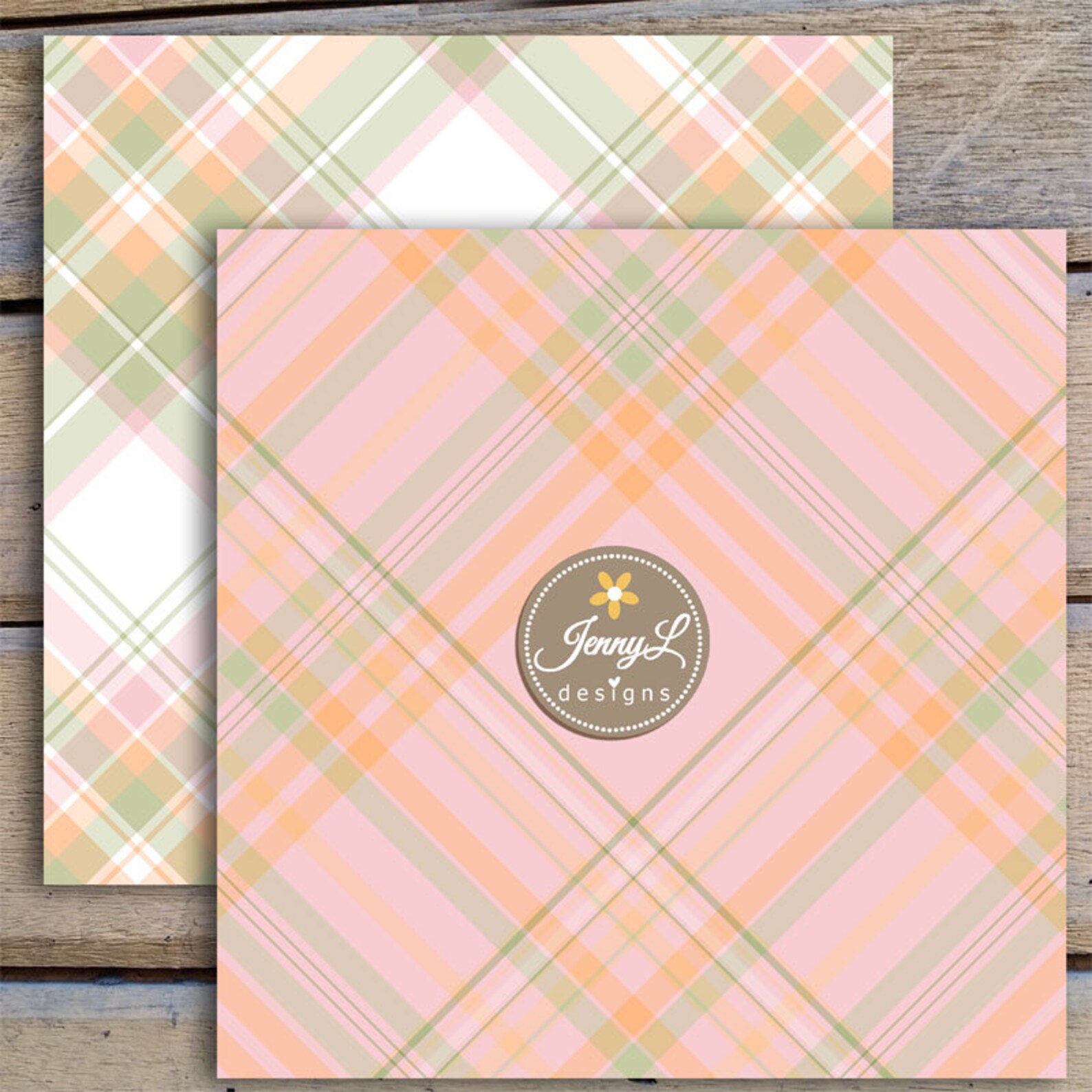 Vintage Plaids Digital Papers Retro Antique Tartan Pastel Etsy