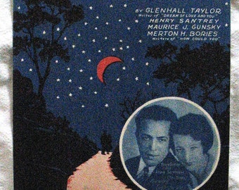 1927 Antique Sheet Music "Count the Stars" by Glenhall Taylor with ukulele arrangement