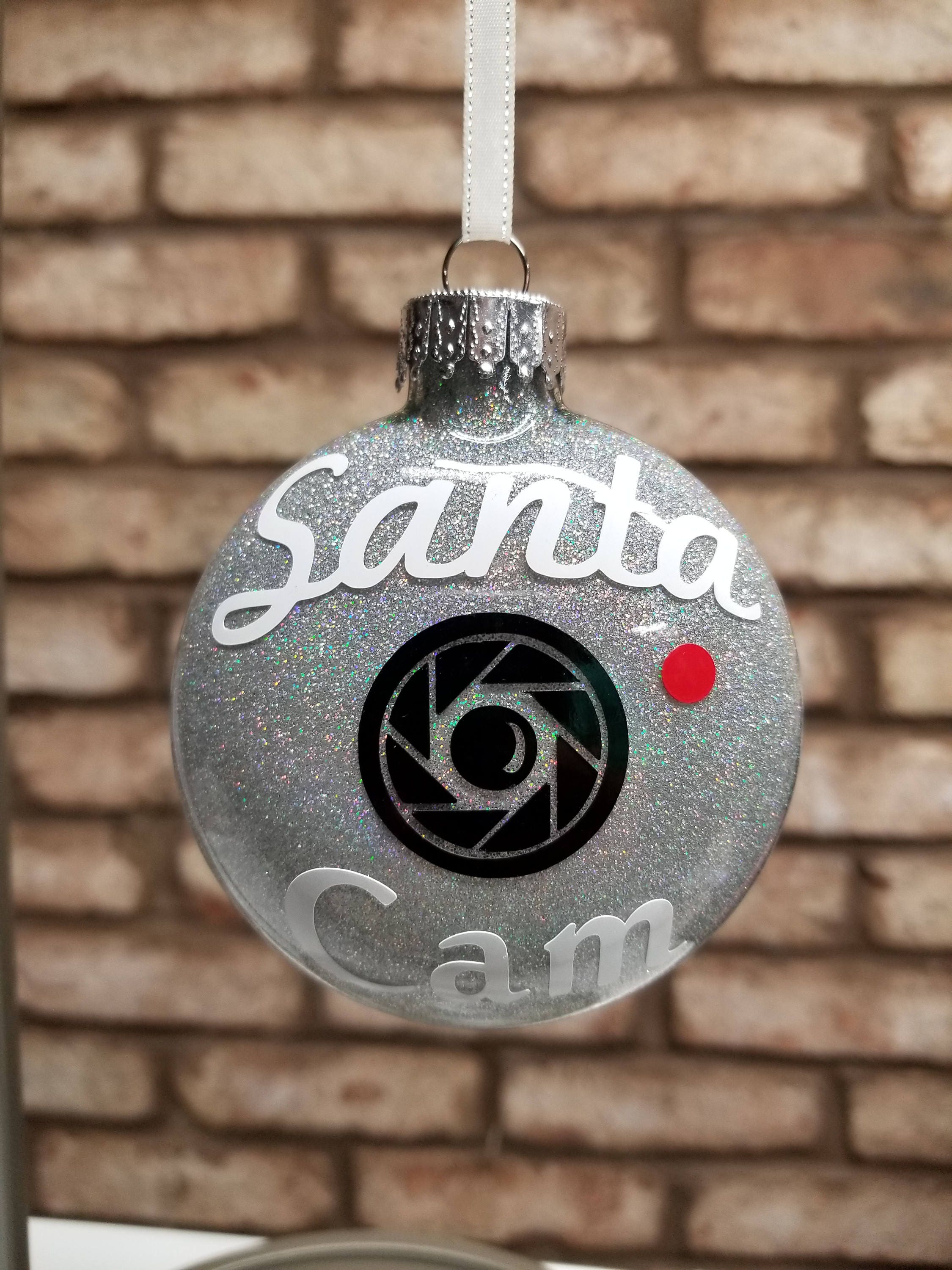 Santa Cam Glitter Ornament Santa Cam Glitter Ornament