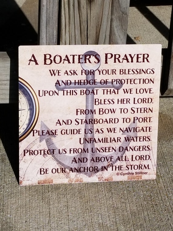 BOATER'S PRAYER Boat Blessing Prayer for Boaters Etsy