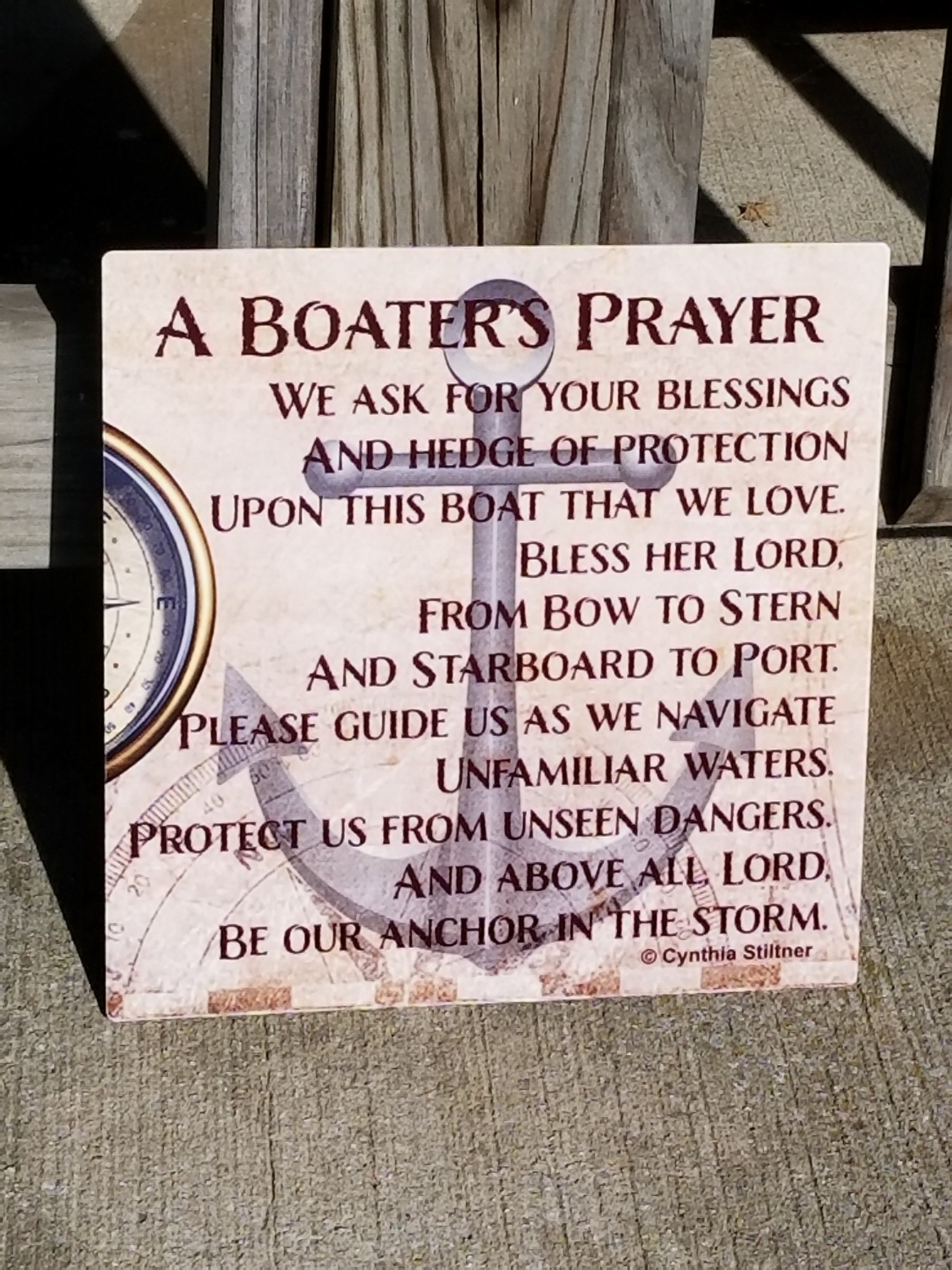 BOATER'S PRAYER Boat Blessing Prayer for Boaters Etsy