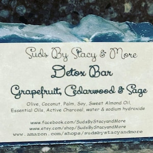 Detox Soap - Grapefruit, Sandalwood and Sage with Active Charcoal