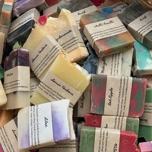 4 pack sampler of all natural homemade soap (custom labels on request)