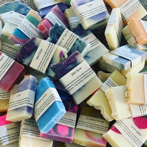 30 pack sampler of all natural homemade soap (custom labels on request)