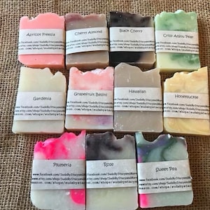 36  sampler of all natural homemade soap (custom labels on request)