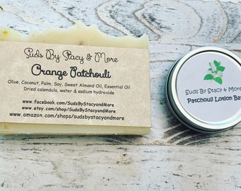 Orange Patchouli  Soap & Patchouli Lotion bar Bundle