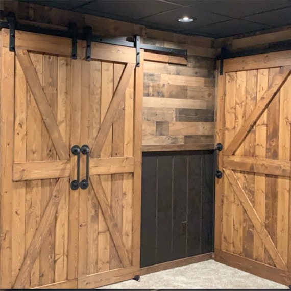 Custom Double British Brace Barn Door Sliding Set Avec France Custom Double British Brace Barn Door, Barn Door Sliding Door