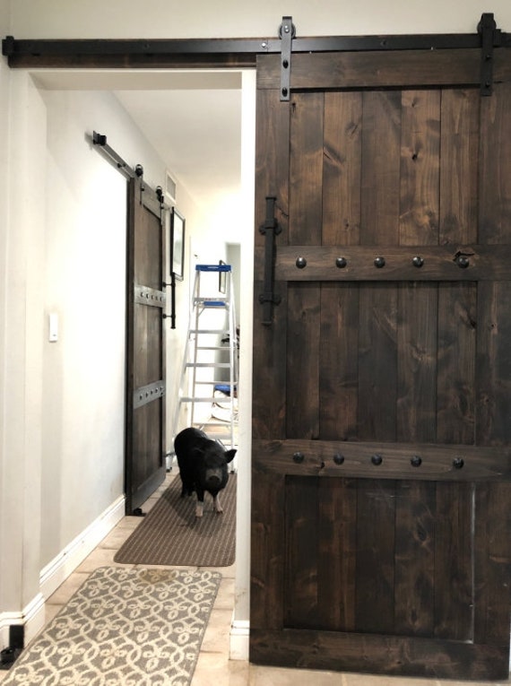 Barn Doors Alder Barn Door Knotty Alder Sliding Wooden Door Hardware Package Available Rustic Interior Wood Door Bed Bath
