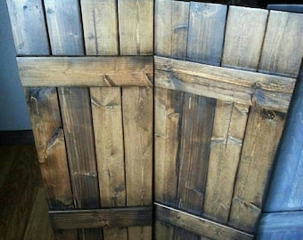 48" RUSTIC wood shutters - Primitive shutters - Decorative Shutters - Interior Shutters - Exterior Shutters - Wall Decor - Wooden Shutters