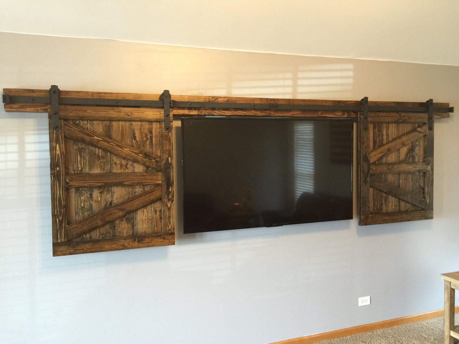 Reserved For Sue Rustic Tv Barn Door Sliding Window