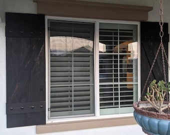 Z Bar Rustic Cedar Shutters - Exterior Wood Shutters - Primitive shutters - Decorative Shutters - Finished or Unfinished options