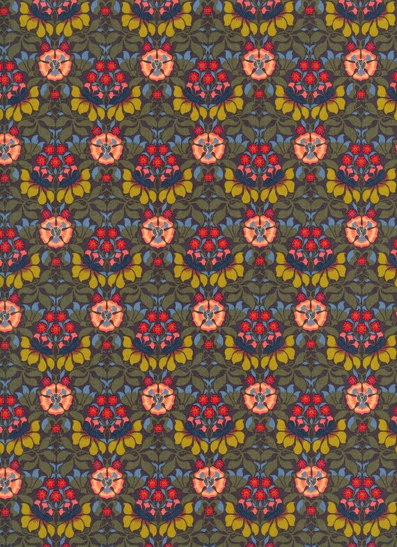 Liberty Tana Lawn Persephone C 5x10/'/' piece 2017 Classic print light green,yellow