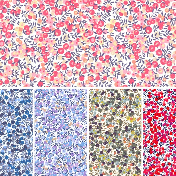 Liberty Tana Lawn - WILTSHIRE (meerdere kleurstellingen beschikbaar), Liberty Fabrics Classic Collection, stappen van 25 cm en metrage