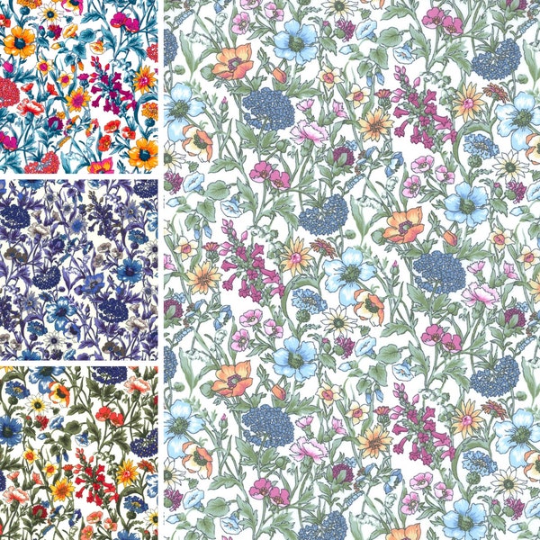 Liberty Tana Lawn - RACHEL (plusieurs coloris disponibles), Liberty Fabrics Classic Collection 19/20, incréments de 25 cm/mètre