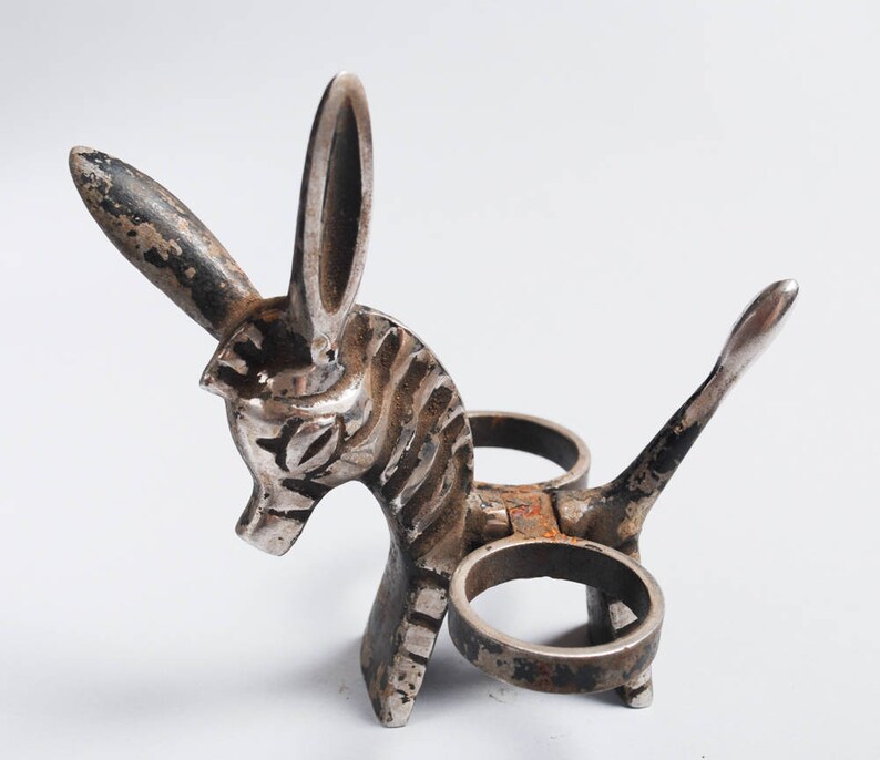 Vintage Metal Donkey Figurine Statuette Walter Bosse Etsy