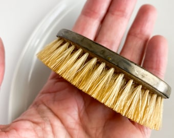 Antique Sterling Silver Clothes Brush 875 Hallmark Wooden Brush