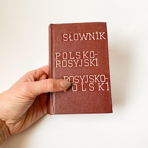 Vintage Antique Polish-Russian, Russian-Polish Dictionary 1967, Moscow 19,500 Words, 563 Pages, small pocket format