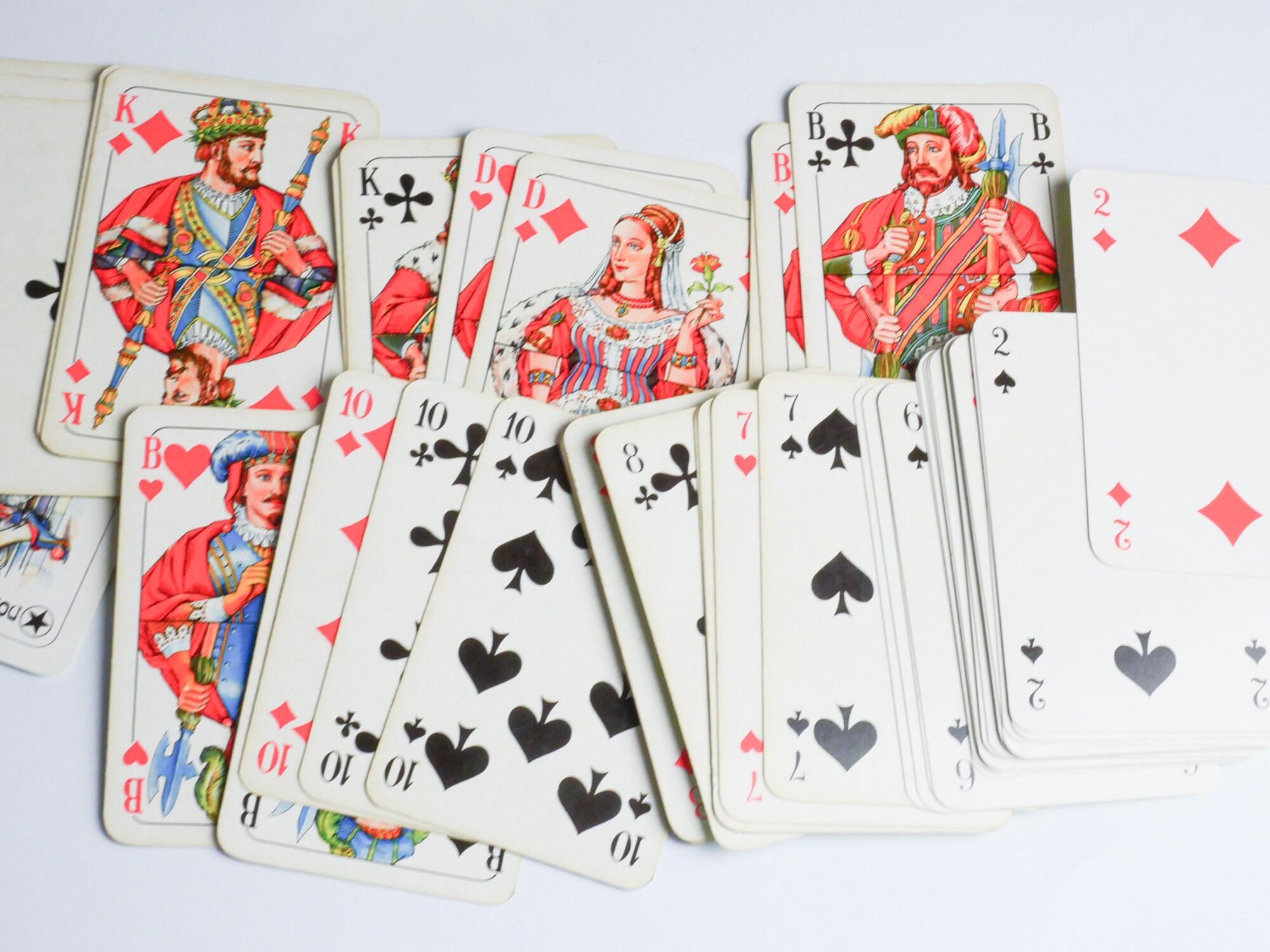 Naipes vintage 1 juego de 55 naipes Hecho en Alemania Etsy España