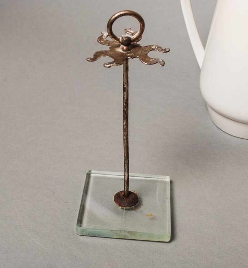 Antique Holder for Butter Knife Metal Holder on Glass Base Etsy