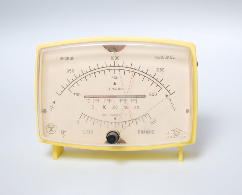 CI648 Vintage Barometer with Thermometer from USSR