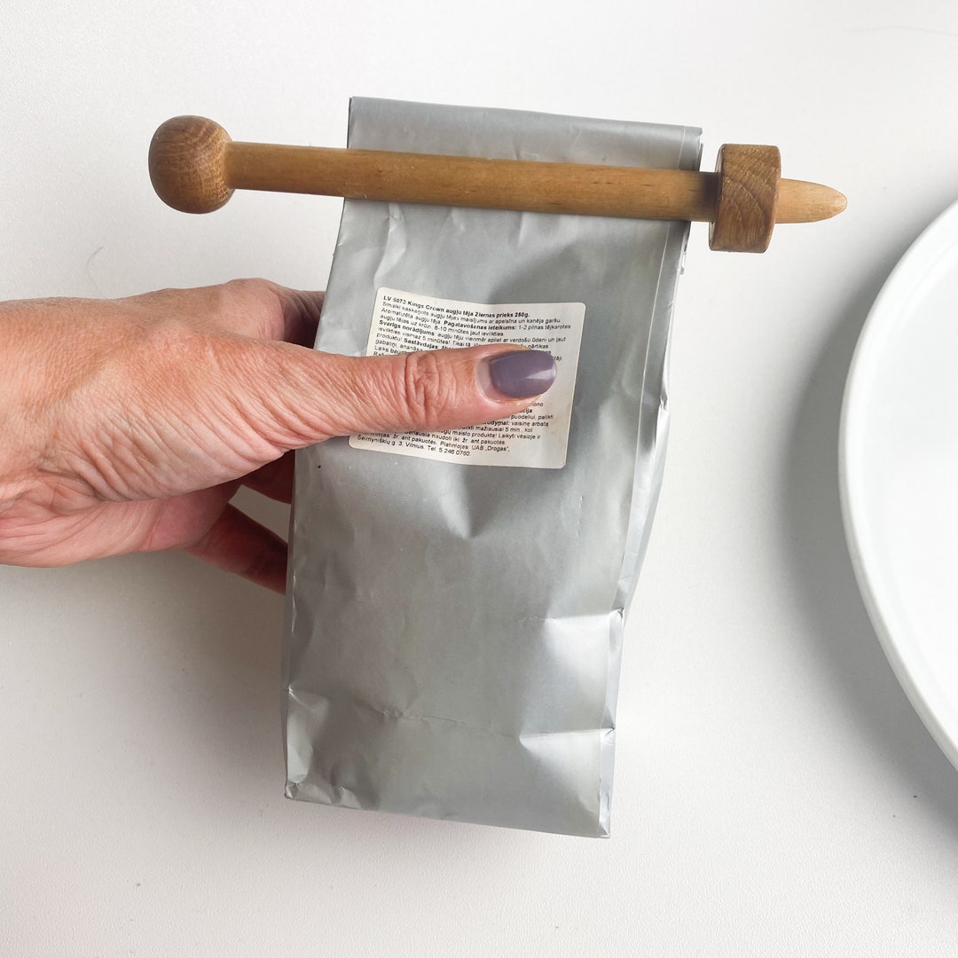 Vintage Wooden Wood Bag Clip Sealer Food Bag Clip Storage Etsy