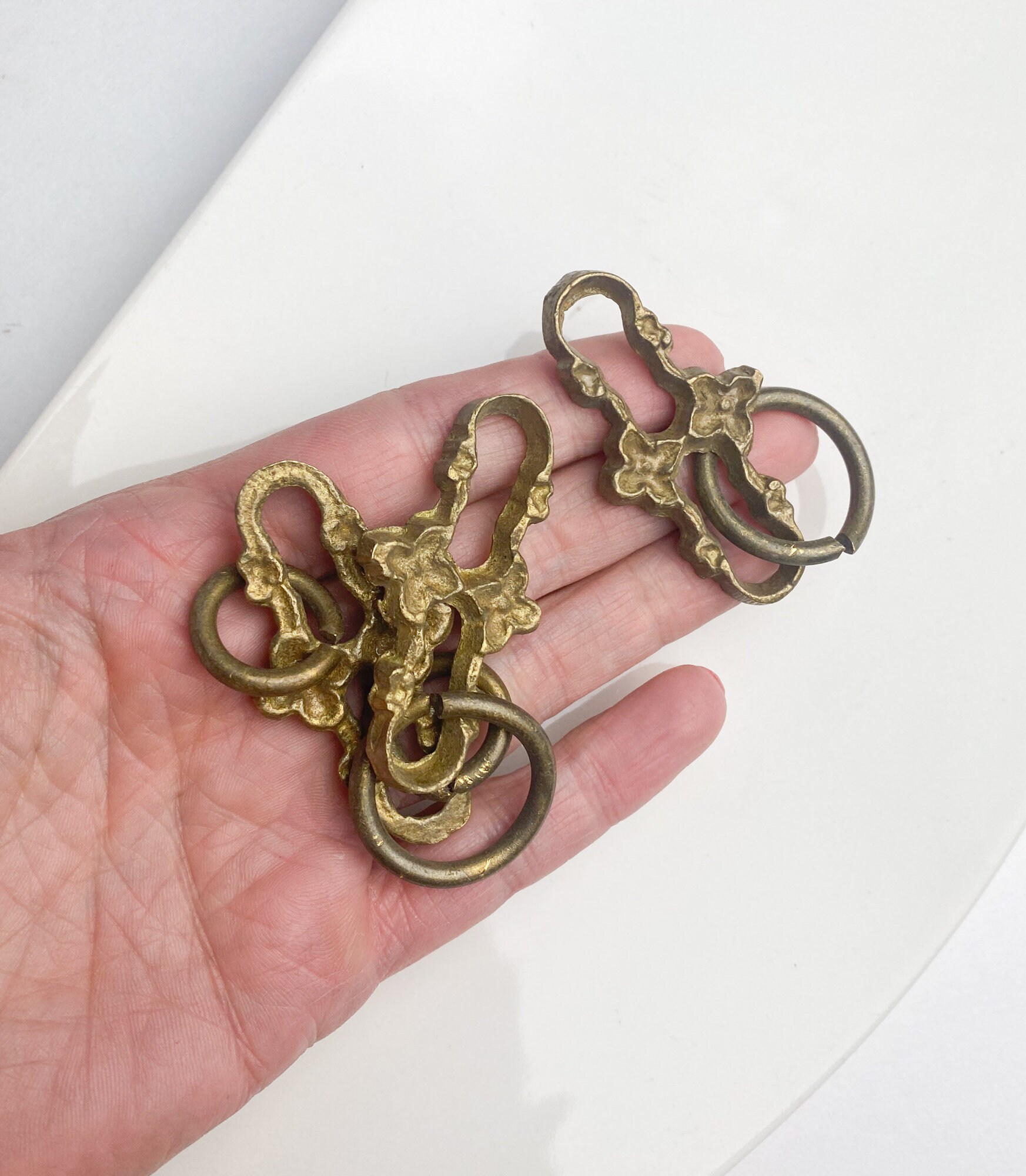 Catena Vintage In Ottone Massiccio 2,5 Mm - Serpente Arrotondato Per Gioielli Fai-da-te (14 Sezioni)