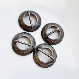 Set of 4 Vintage sterling silver 875 Ethnic Brooches, National Latvia pin brooch, Latvian folk costume