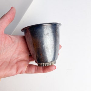 Vintage Silverplate Metal Drinking glass, Sweden, cup, mug