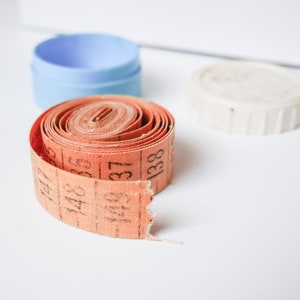 Vintage Sewing Ruler Tape, Tool, Trim in plastic case (CI968)