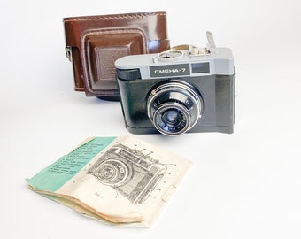 Vintage Photo Camera Smena 7, 35mm film viewfinder Camera, LOMO, Retro style