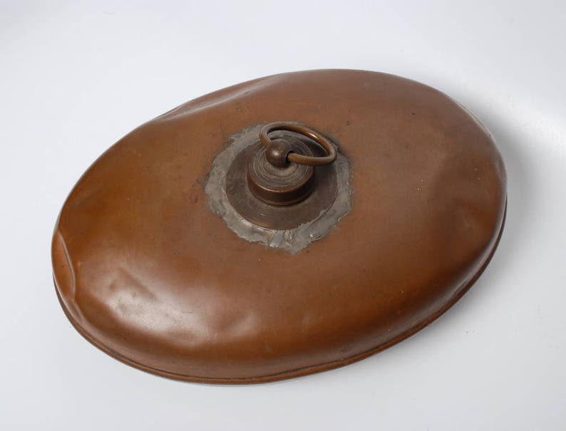 Vintage Copper Hot Water Bottle Bed Warmer With Brass Stopper Etsy