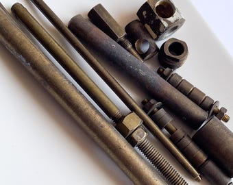 Messing staven set draadstangen sluitringen vintage verlichting hardware-onderdelen