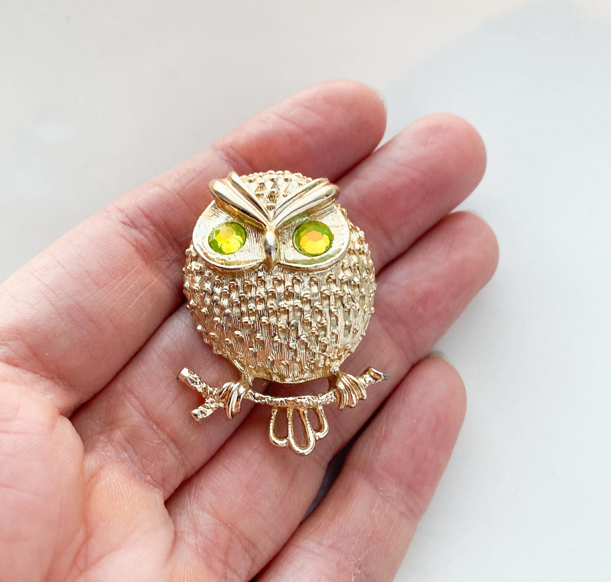 Sarah coventry owl brooch - Etsy 日本
