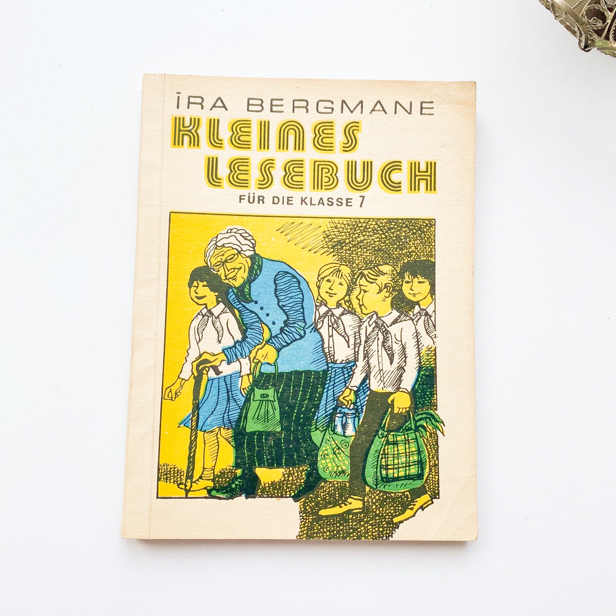 ビンテージの小型本、ドイツ語の教科書、会話集、7 クラスの課外読書用