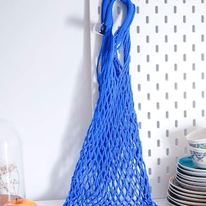 New polyester mesh bag, shopping bag, blue  (CI282)
