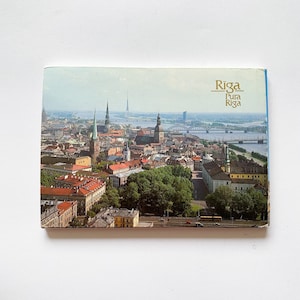 Lot von 18 Vintage Postkarten, Vintage Stadtansicht Fotos, Fotografie, Bilder von der Stadt Riga, Lettland, 1989