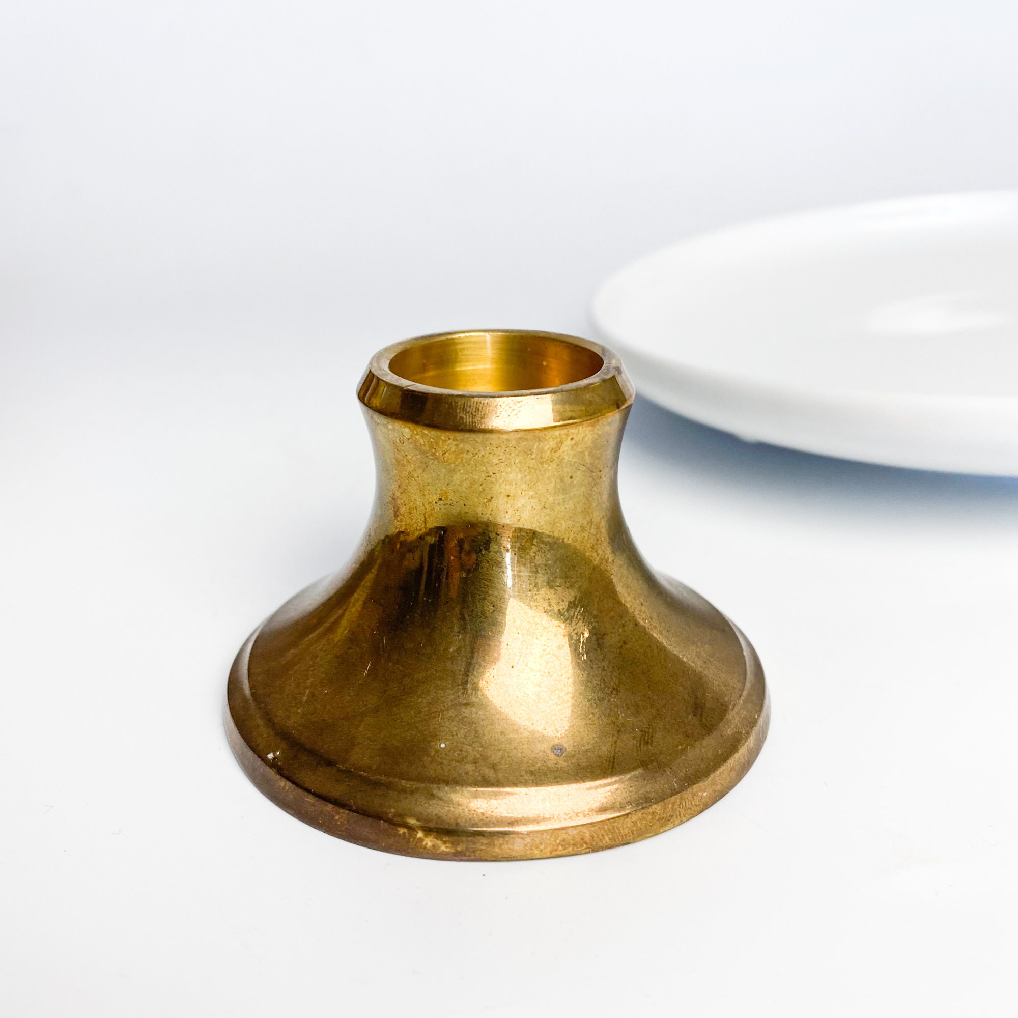 Vintage Brass Bronze Rolf Karlsson Mässing Design Candlesticks
