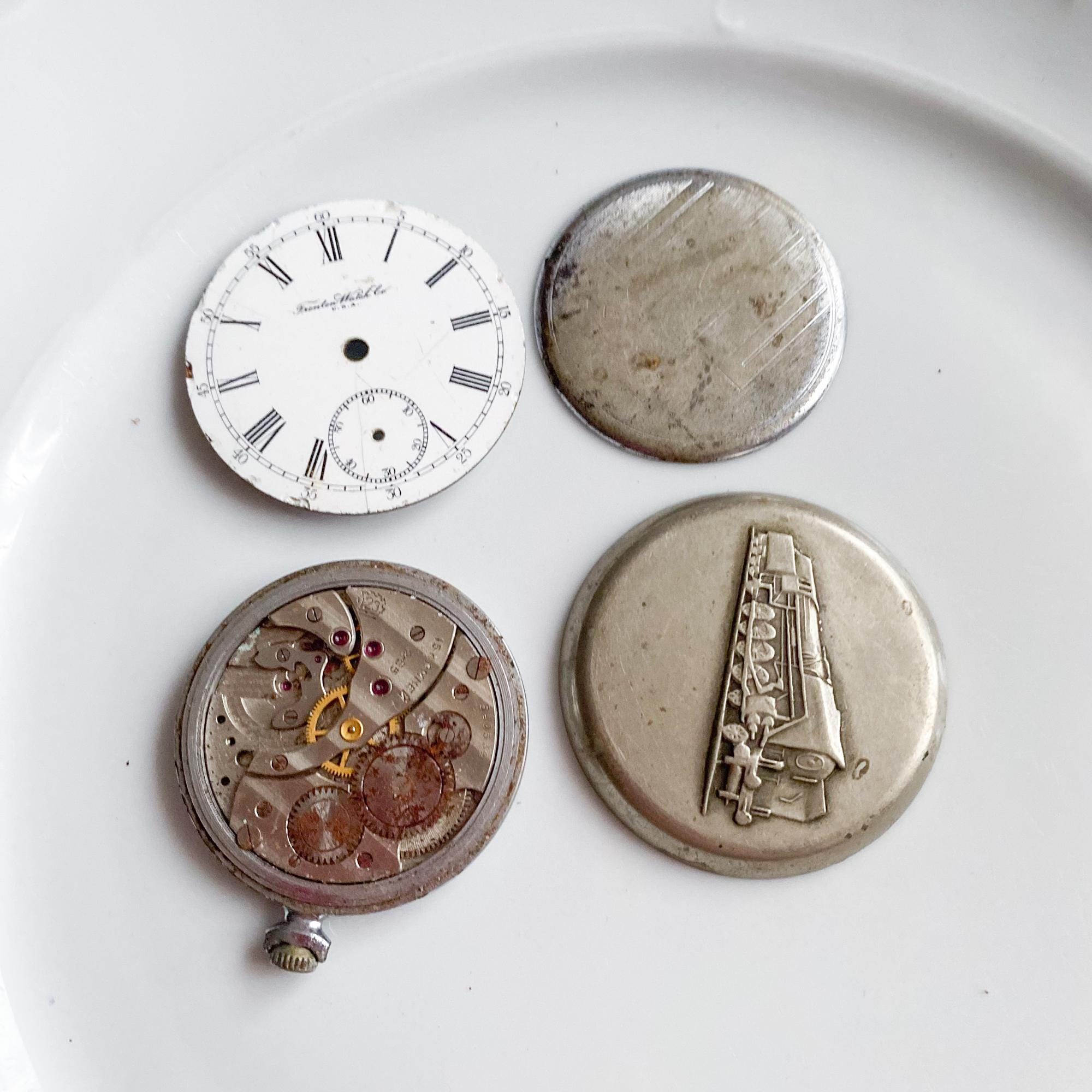 LOT 7 MONTRES à gousset anciennes diverses (voir détails) pour pièces/à