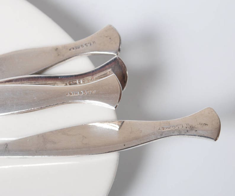 Alpaka Set of 6 vintage small Metal Tea or Coffee spoons