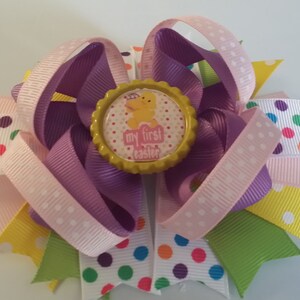 Easter Inspired Boutique Hair bow/ First Easter Hair bow