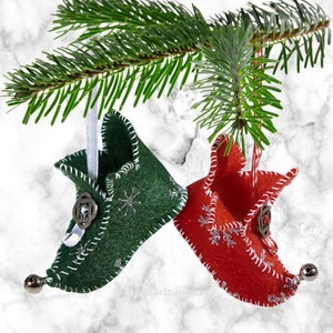 Elf Boots Felt Christmas Tree Ornament PDF Sewing Pattern & Photo-Tutorial Handmade Christmas