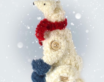 Polar bear sewing pattern PDF, teddy bear soft toy DIY easy photo