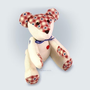 Little Memory Bear Pattern, Keepsake Teddy Bear PDF Sewing PATTERN & Step-By-Step Photo Tutorial, sew a bear, stuffed bear pattern, Plushie.
