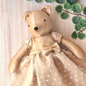 16" Bride Memory Bear PDF sewing pattern, wedding dress bear 40cm/16" teddy step-by-step photo-tutorial stuffed keepsake by My Fabric Heaven